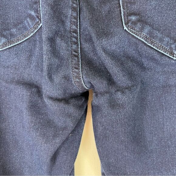 Paige Jeans Women’s 27 Blue Dark Wash Manhattan Bootcut Denim Stretch Pockets - Picture 8 of 11